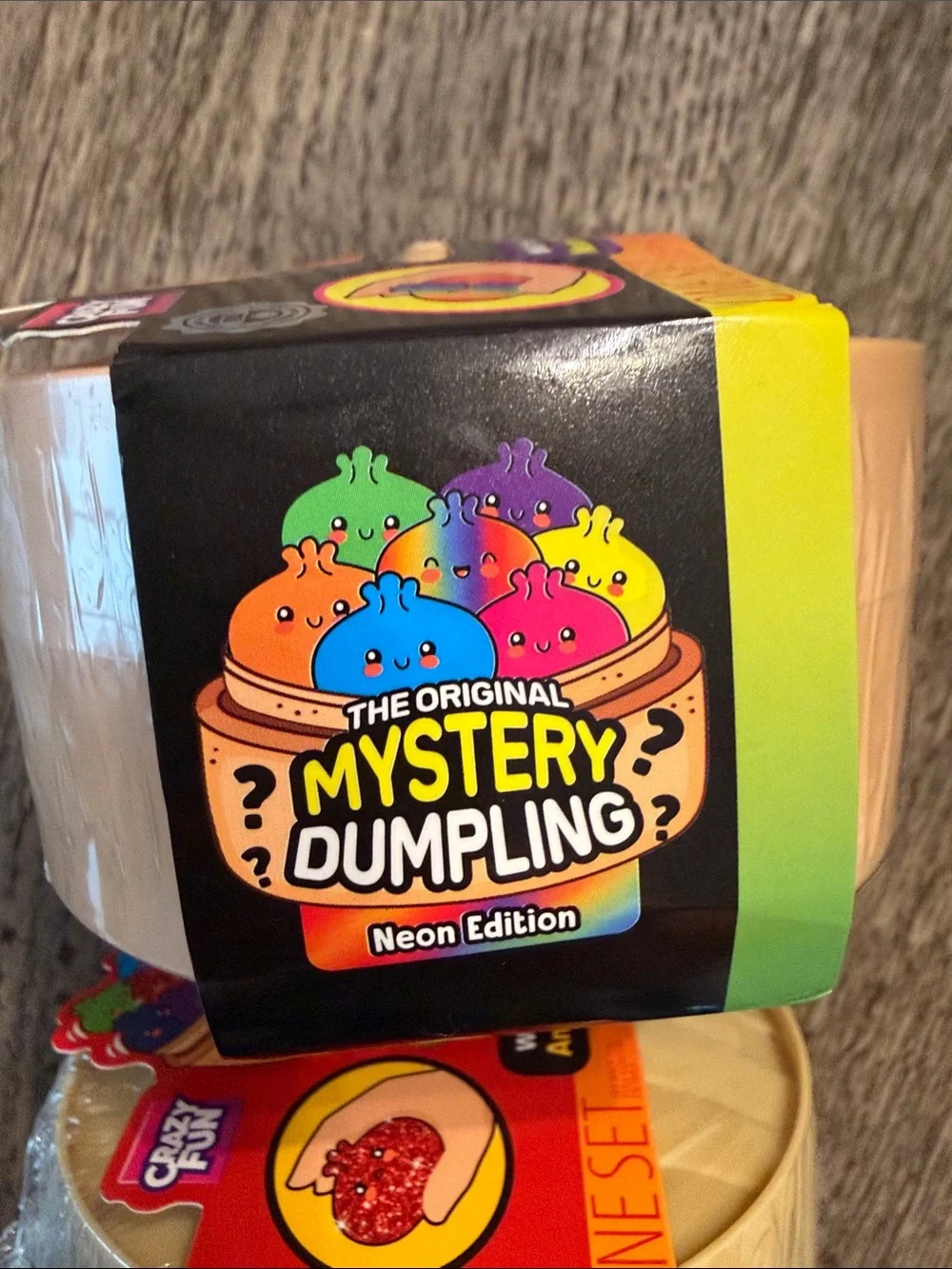 RMS Crazy Fun Mystery Dumpling Neon & Angry Glitter Bao Bun Squishy Bundle Set 2